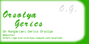 orsolya gerics business card